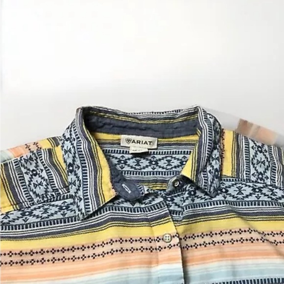 ARIAT XXL SOFT AZTEC PRINT SNAP FRONT SHIRT - Picture 10 of 13